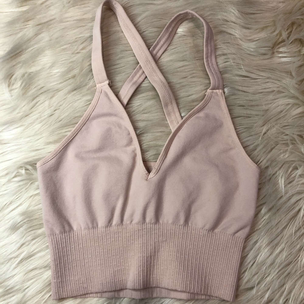 Free People Pink Crop Top - Picture 3 of 9